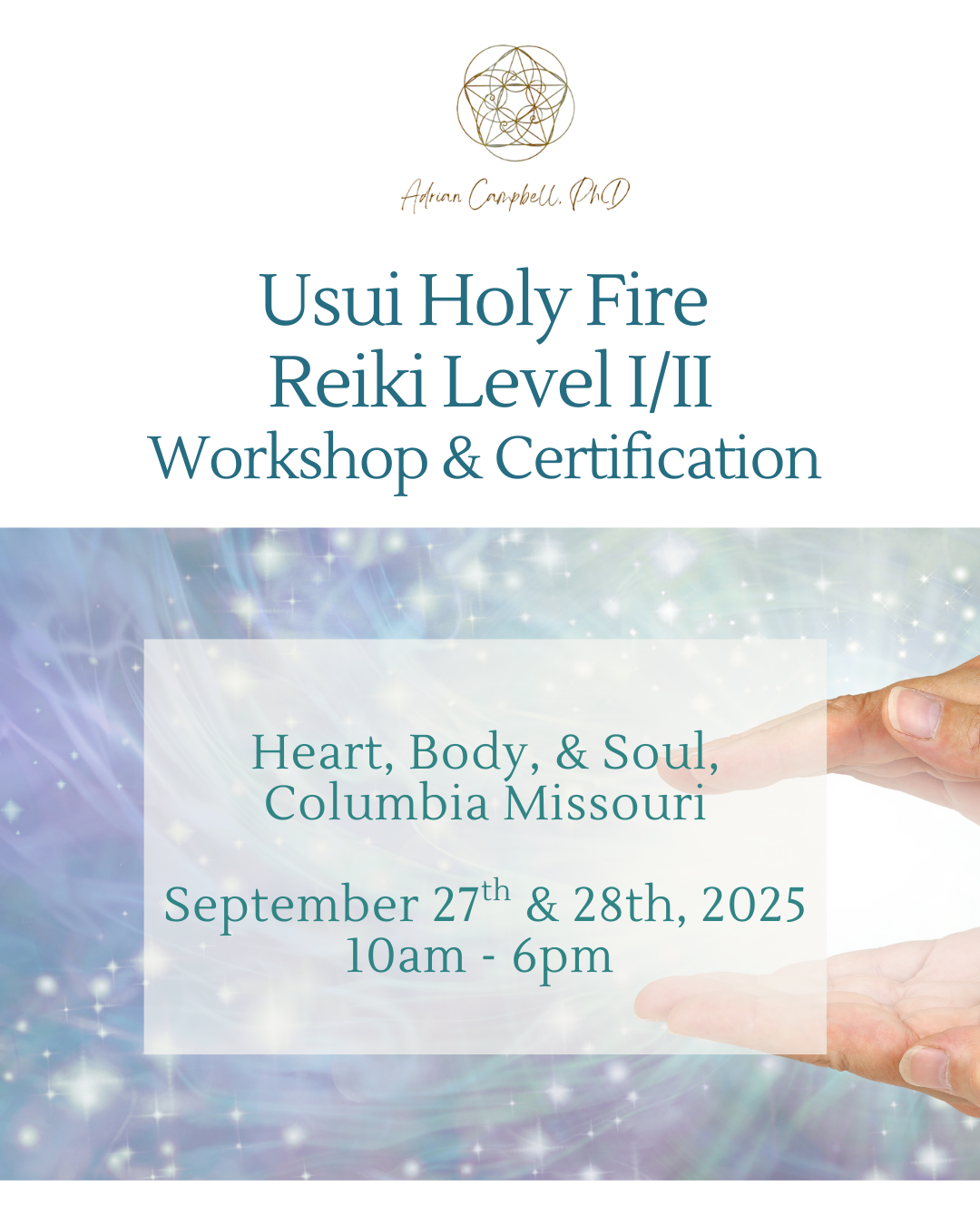 Usui Holy Fire Reiki I/II Certification Course w/ Dr. Adrain